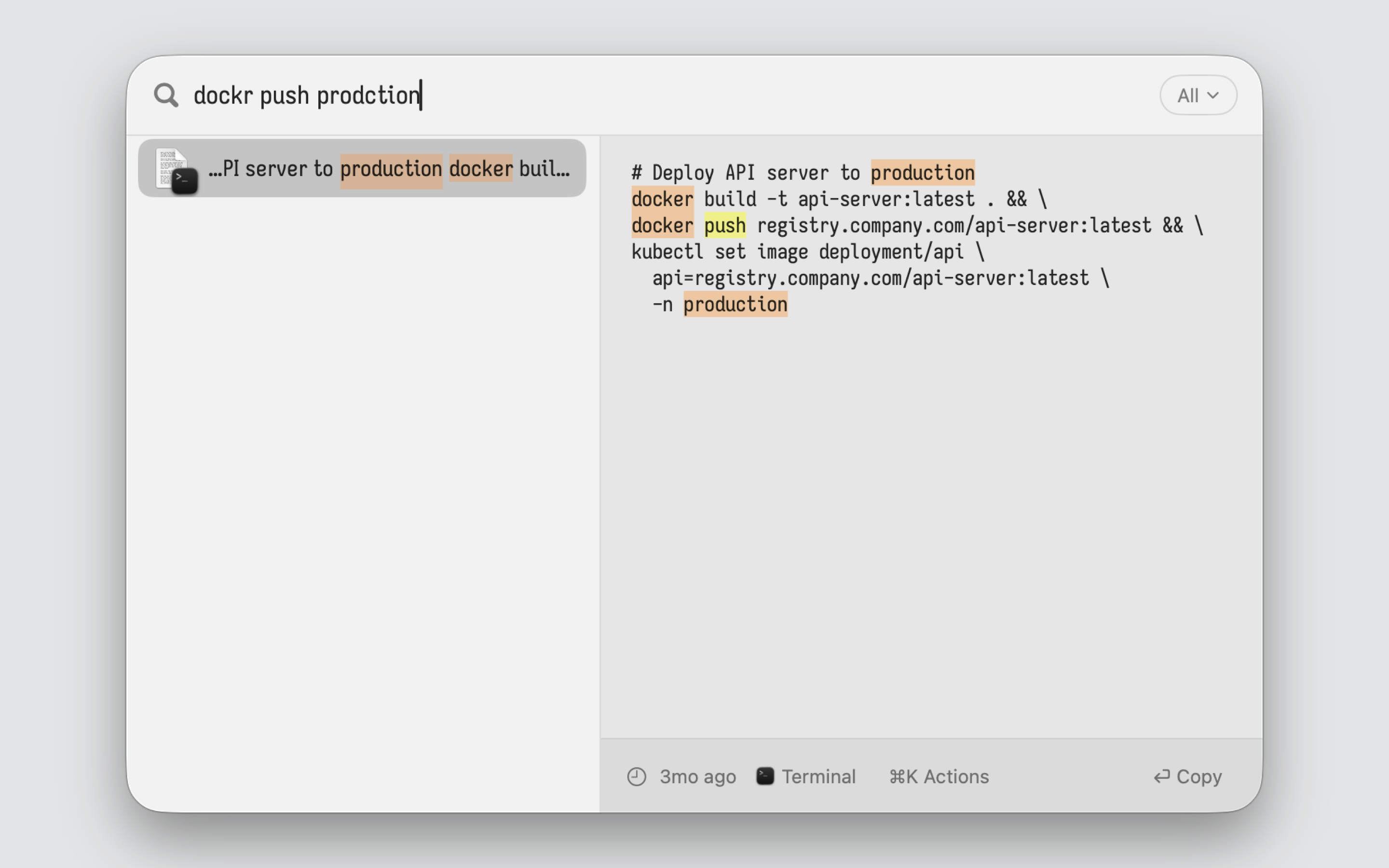 ClipKitty fuzzy search